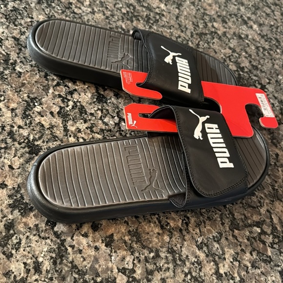 Puma charcoal slides NWT 10 - Picture 4 of 6